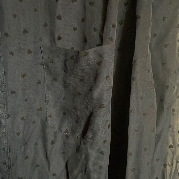 Ark & Co. Longsleeve Collared Blouse Heart Polka Dot - Picture 11 of 13